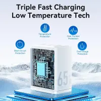 MOBILE CHARGER WALL 65W USB/3P BLACK FERB0-EU VENTION – pilt 4