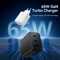 MOBILE CHARGER WALL 65W USB/3P BLACK FERB0-EU VENTION – pilt 10