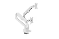 Arozzi Desk Mount | Neo Duo - Gas Spring Monitor Arm AZ-ALZARE-NEO-DUO-WT | Tilt, Swivel, Rotation | Maximum weight (capacity) 9 kg | White