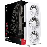 XFX Mercury AMD Radeon RX 9060XT OC White Gaming Edition with 16GB GDDR6 HDMI 2xDP, AMD RDNA 4