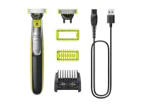 Philips | Shaver | QP2834/23 OneBlade 360 | Cordless | Wet & Dry | Lime green/Charcoal grey