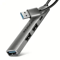 AXAGON ALU STRIP USB-A 4 port hub | HUE-STA