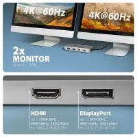 AXAGON USB-C 10Gbps DUAL 4K DISPLAY 7in1 hub | HMC-CUB83X2 – pilt 11