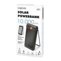 Logilink Solar Powerbank 10000 mAh, Flashlight, 2x USB-A QC & 1x USB-C PD | PA0273 – pilt 3