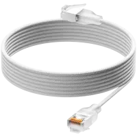 Ubiquiti UniFi Premium Patch Cable UACC-Cable-Patch-EL-C6A-2M-W Ultra-thin braided patch cable, designed and optimized for 10 GbE networking, Translucent booted RJ45 for optimal Etherlighting
