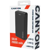 CANYON power bank OnPower 200  20000mAh Black – pilt 2