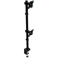 ONKRON Desk Mount for Two Monitors 13 - 34" up to 8 kg, Tilt-Swivel, with Rotation, Black