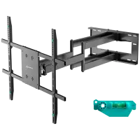 ONKRON Full Motion TV Wall Mount for 42" to 110-inch Screens up to 100 kg, Black