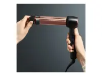 Rowenta CF4620E0 | Twist Curl Curling Iron | Ceramic heating system | Ion conditioning | Barrel diameter 27, 32. 38 mm | Temperature (min) 150 °C | Temperature (max) 210 °C | Number of heating levels 4 | Display LCD | 86 W | Black/Copper