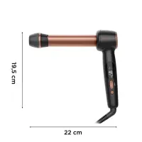 Rowenta CF4620E0 | Twist Curl Curling Iron | Ceramic heating system | Ion conditioning | Barrel diameter 27, 32. 38 mm | Temperature (min) 150 °C | Temperature (max) 210 °C | Number of heating levels 4 | Display LCD | 86 W | Black/Copper – pilt 10