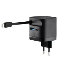 POWER ADAPTER 1XUSB-A/1XUSB-C/BLACK 7806520 INTENSO