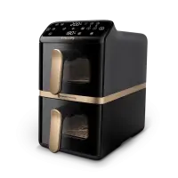 Philips Dual Basket Airfryer | NA462/70 4000 Series | Power 2750 W | Capacity 10 L | Rapid Air technology | Black