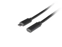 Lanberg | USB-C M/F 3.1 Cable | CA-USBE-20CC-0015-BK