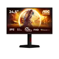AOC G4 25G4KUR PC lamekuvar 62,2 cm (24.5") 1920 x 1080 pikslit Full HD LED Must, Punane