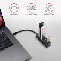Axagon HUE-M1C jaotur USB 3.2 Gen 1 (3.1 Gen 1) Type-C 5000 Mbit/s Must