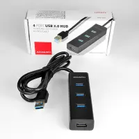 Axagon HUE-S2BL jaotur USB 3.2 Gen 1 (3.1 Gen 1) Type-A 5000 Mbit/s Must – pilt 23