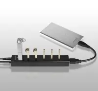 Axagon HUE-SA7BP jaotur USB 3.2 Gen 1 (3.1 Gen 1) Type-A 5000 Mbit/s Must – pilt 9