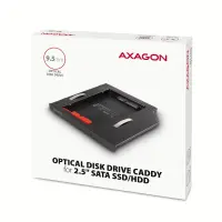 AXAGON Optical disk drive caddy for 2.5“ SSD/HDD. LED, 9.5 mm, Aluminum | RSS-CD09 – pilt 7