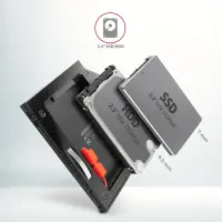 AXAGON Optical disk drive caddy for 2.5“ SSD/HDD. LED, 9.5 mm, Aluminum | RSS-CD09 – pilt 12