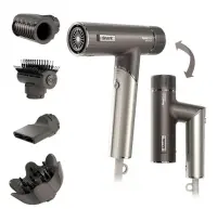 Shark | Hair Dryer System | HD542EU SpeedStyle Pro Flex | 1700 W | Number of temperature settings 3 | Ionic function | Grey | Diffuser nozzle