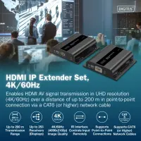 Digitus | HDMI IP Extender Set, 4K/60Hz | DS-55351