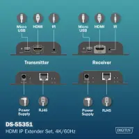 Digitus | HDMI IP Extender Set, 4K/60Hz | DS-55351 – pilt 7