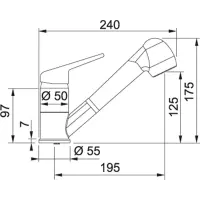 Franke | PLUS Kitchen Tap with Hose | 115.0347.111 | Chrome – pilt 2