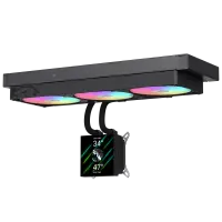 Gamemax CPU Liquid Cooler | GLACIER 360 LCD BK | Black