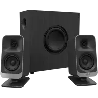 Klipsch ProMedia Lumina 2.1 Gaming Audio System with Subwoofer and LED Lighting Effects Built-in, Black