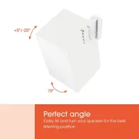 Vogels Wall mount | SWM 3021 Universal Speaker Wall Mount | Tilt, rotate | Maximum weight (capacity) 5 kg | White – pilt 3