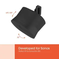 Vogels Wall mount | Speaker Wall Mount for Sonos Era 300 | Tilt, rotate | Maximum weight (capacity) 7 kg | Black – pilt 3