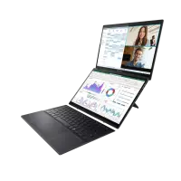 Asus Zenbook Duo UX8406CA-QL358X | Inkwell Gray | 14 " | OLED | Touchscreen | FHD | 1920 x 1200 pixels | 60 Hz | Glossy | Intel Core Ultra 7 | 255H | 16 GB | LPDDR5X | Solid-state drive capacity 1000 GB | Intel Arc Graphics | Windows 11 Pro | 802.11be | Bluetooth version 5.4 | Keyboard language US international | Keyboard backlit | Warranty 24 month(s) | Battery warranty 12 month(s) – pilt 4