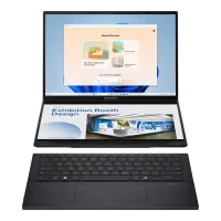 Asus Zenbook Duo UX8406CA-QL358X | Inkwell Gray | 14 " | OLED | Touchscreen | FHD | 1920 x 1200 pixels | 60 Hz | Glossy | Intel Core Ultra 7 | 255H | 16 GB | LPDDR5X | Solid-state drive capacity 1000 GB | Intel Arc Graphics | Windows 11 Pro | 802.11be | Bluetooth version 5.4 | Keyboard language US international | Keyboard backlit | Warranty 24 month(s) | Battery warranty 12 month(s) – pilt 7