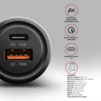 AXAGON Car charger 48W, USB-A + USB-C, PD3.0/PPS/QC4+/SFC | PWC-PQ48 – pilt 4