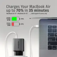 AXAGON Wall charger 67W, 2x port (USB-A + USB-C) PD3.0/PPS/QC4+/SFC 2.0/Apple | ACU-PQ67 – pilt 7