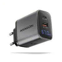 AXAGON Wall charger 67W, USB-A + USB-C, PD3.0/PPS/QC4+/SF | ACU-PQ67D