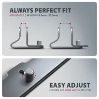 Axagon STND-VG Vertikaler Laptop-Ständer, einstellbare Breite, Aluminium Sülearvuti ja tahvelarvuti alus Hall 43,9 cm (17.3") – pilt 4