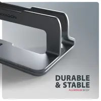 Axagon STND-VG Vertikaler Laptop-Ständer, einstellbare Breite, Aluminium Sülearvuti ja tahvelarvuti alus Hall 43,9 cm (17.3") – pilt 8