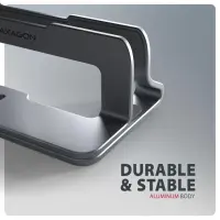 Axagon STND-VG Vertikaler Laptop-Ständer, einstellbare Breite, Aluminium Sülearvuti ja tahvelarvuti alus Hall 43,9 cm (17.3") – pilt 16