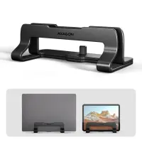 Axagon STND-VB Vertikaler Laptop-Ständer, einstellbare Breite, Aluminium Sülearvuti ja tahvelarvuti alus Must 43,9 cm (17.3")