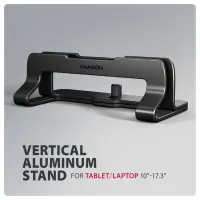Axagon STND-VB Vertikaler Laptop-Ständer, einstellbare Breite, Aluminium Sülearvuti ja tahvelarvuti alus Must 43,9 cm (17.3") – pilt 15
