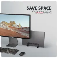 Axagon STND-VB Vertikaler Laptop-Ständer, einstellbare Breite, Aluminium Sülearvuti ja tahvelarvuti alus Must 43,9 cm (17.3") – pilt 17