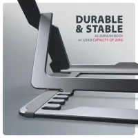 Axagon STND-LAG Laptop-Ständer, höhenverstellbar, faltbar, Aluminium Sülearvuti ja tahvelarvuti alus Hall 43,9 cm (17.3") – pilt 2