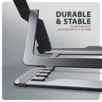 Axagon STND-LAG Laptop-Ständer, höhenverstellbar, faltbar, Aluminium Sülearvuti ja tahvelarvuti alus Hall 43,9 cm (17.3") – pilt 13
