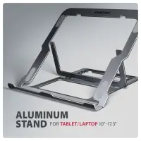 Axagon STND-LAG Laptop-Ständer, höhenverstellbar, faltbar, Aluminium Sülearvuti ja tahvelarvuti alus Hall 43,9 cm (17.3") – pilt 16