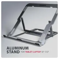 Axagon STND-LAG Laptop-Ständer, höhenverstellbar, faltbar, Aluminium Sülearvuti ja tahvelarvuti alus Hall 43,9 cm (17.3") – pilt 17