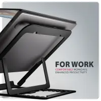 Axagon STND-LAB Laptop-Ständer, höhenverstellbar, faltbar, Aluminium Sülearvuti ja tahvelarvuti alus Must 43,9 cm (17.3") – pilt 2