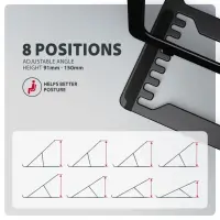 Axagon STND-LAB Laptop-Ständer, höhenverstellbar, faltbar, Aluminium Sülearvuti ja tahvelarvuti alus Must 43,9 cm (17.3") – pilt 3