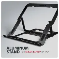 Axagon STND-LAB Laptop-Ständer, höhenverstellbar, faltbar, Aluminium Sülearvuti ja tahvelarvuti alus Must 43,9 cm (17.3") – pilt 11