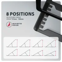 Axagon STND-LAB Laptop-Ständer, höhenverstellbar, faltbar, Aluminium Sülearvuti ja tahvelarvuti alus Must 43,9 cm (17.3") – pilt 12